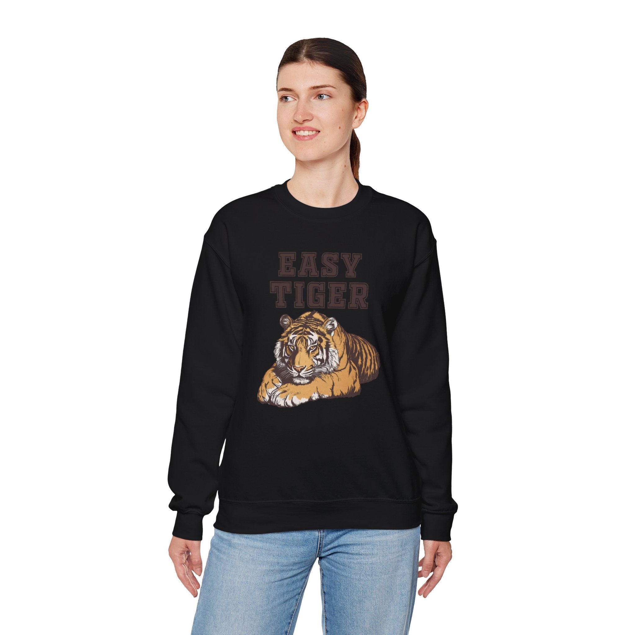Easy Tiger Unisex Heavy Blend™ Crewneck Sweatshirt - Relaxed Comfort for Animal Lovers