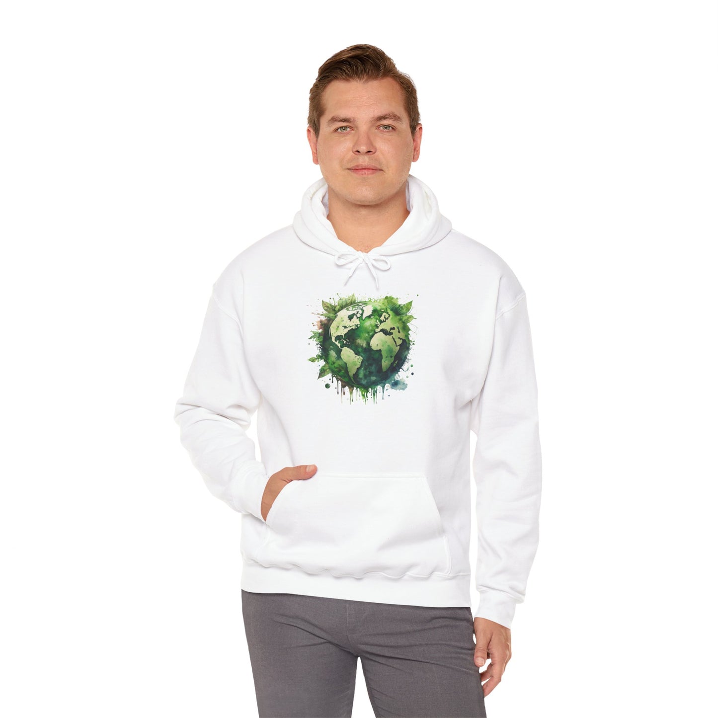 Eco-Friendly World Map Hooded Sweatshirt