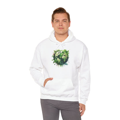 Eco-Friendly World Map Hooded Sweatshirt