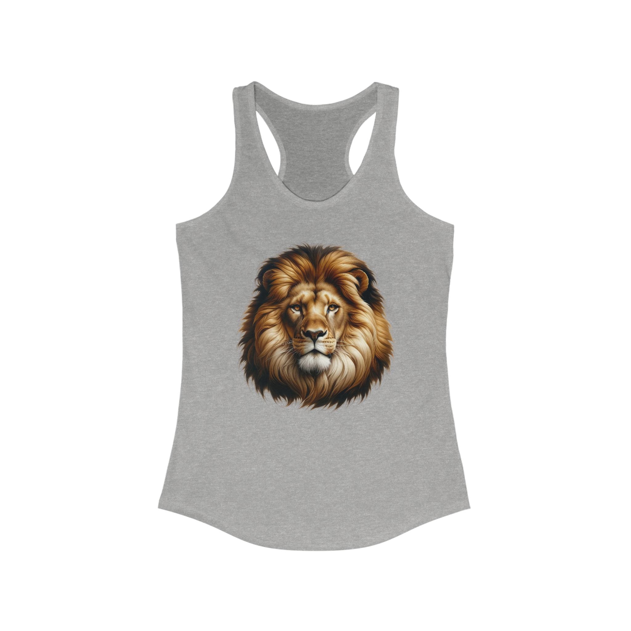 Majestic Lion Women's Racerback Tank - Perfect for Nature Lovers