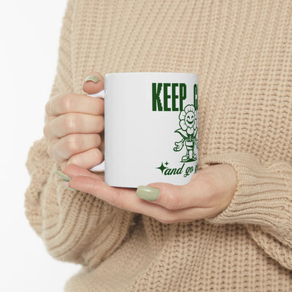 Keep Calm and Go Green Design Ceramic Mug - Coffee Cup