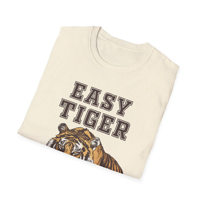 Easy Tiger Unisex Softstyle T-Shirt - Relaxed Graphic Tee for Animal Lovers