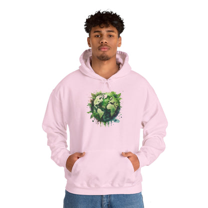 Eco-Friendly World Map Hooded Sweatshirt