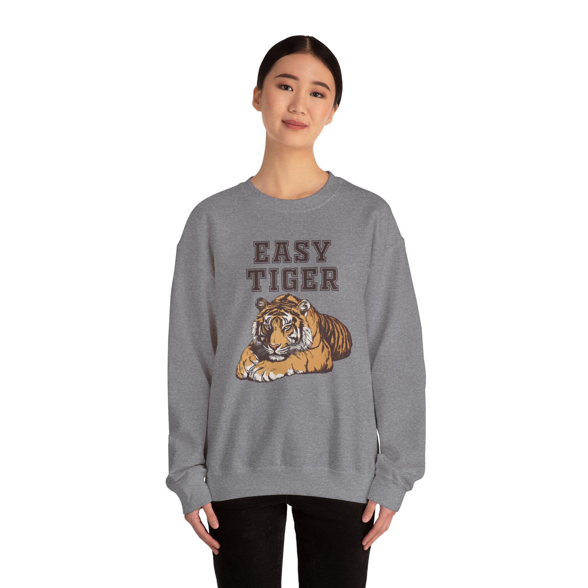 Easy Tiger Unisex Heavy Blend™ Crewneck Sweatshirt - Relaxed Comfort for Animal Lovers