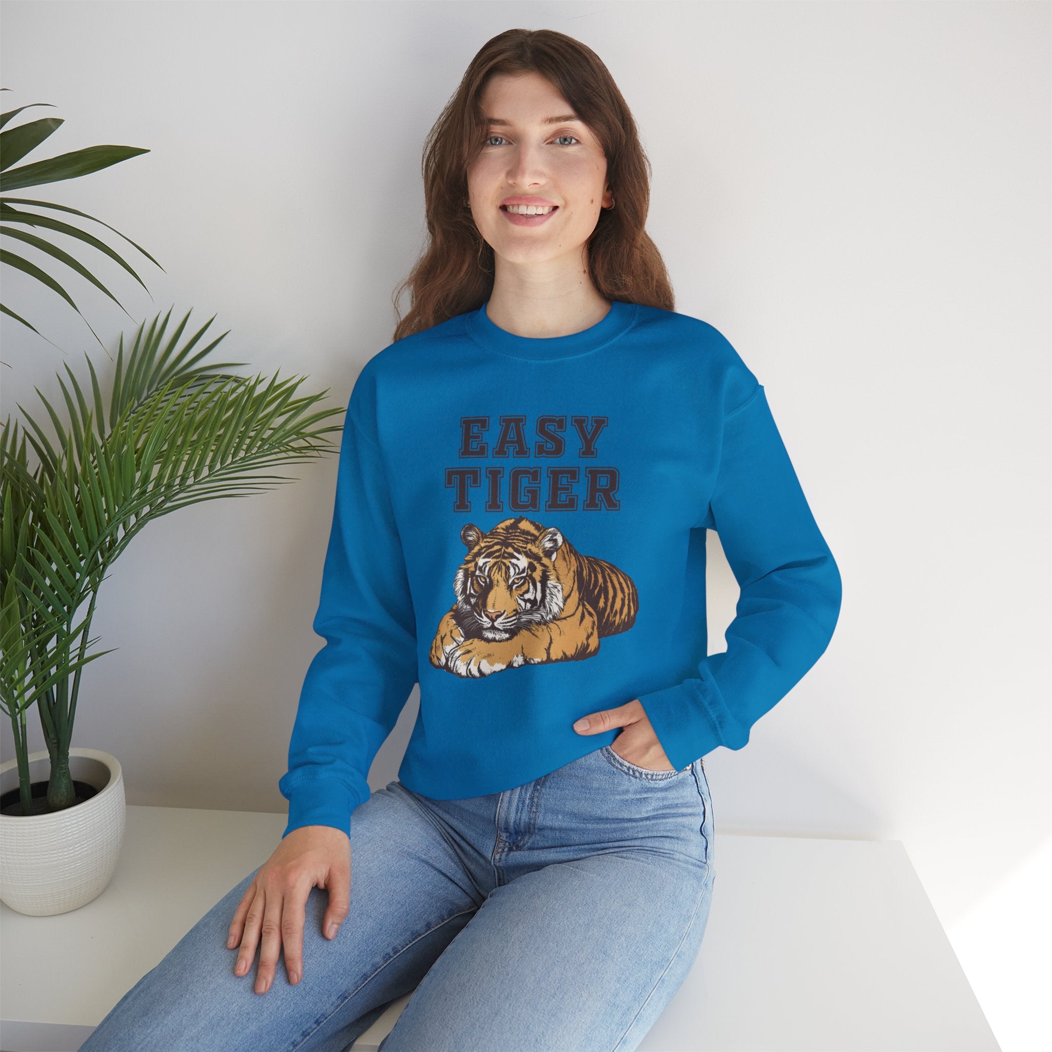 Easy Tiger Unisex Heavy Blend™ Crewneck Sweatshirt - Relaxed Comfort for Animal Lovers