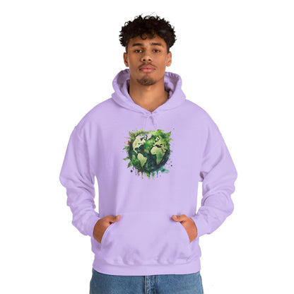 Eco-Friendly World Map Hooded Sweatshirt