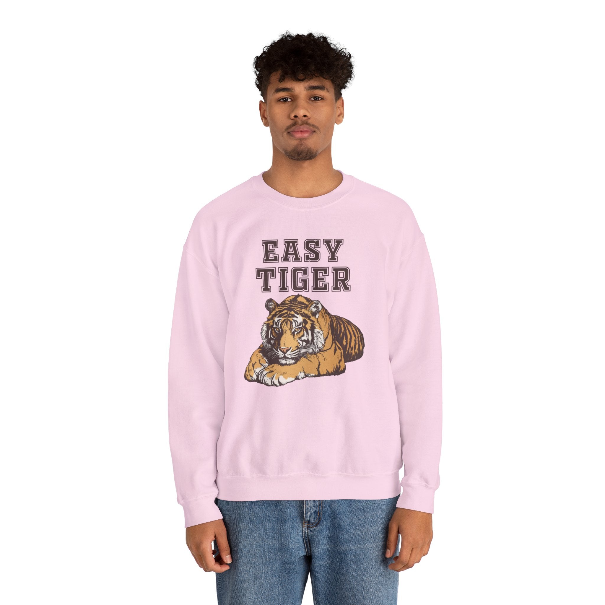 Easy Tiger Unisex Heavy Blend™ Crewneck Sweatshirt - Relaxed Comfort for Animal Lovers