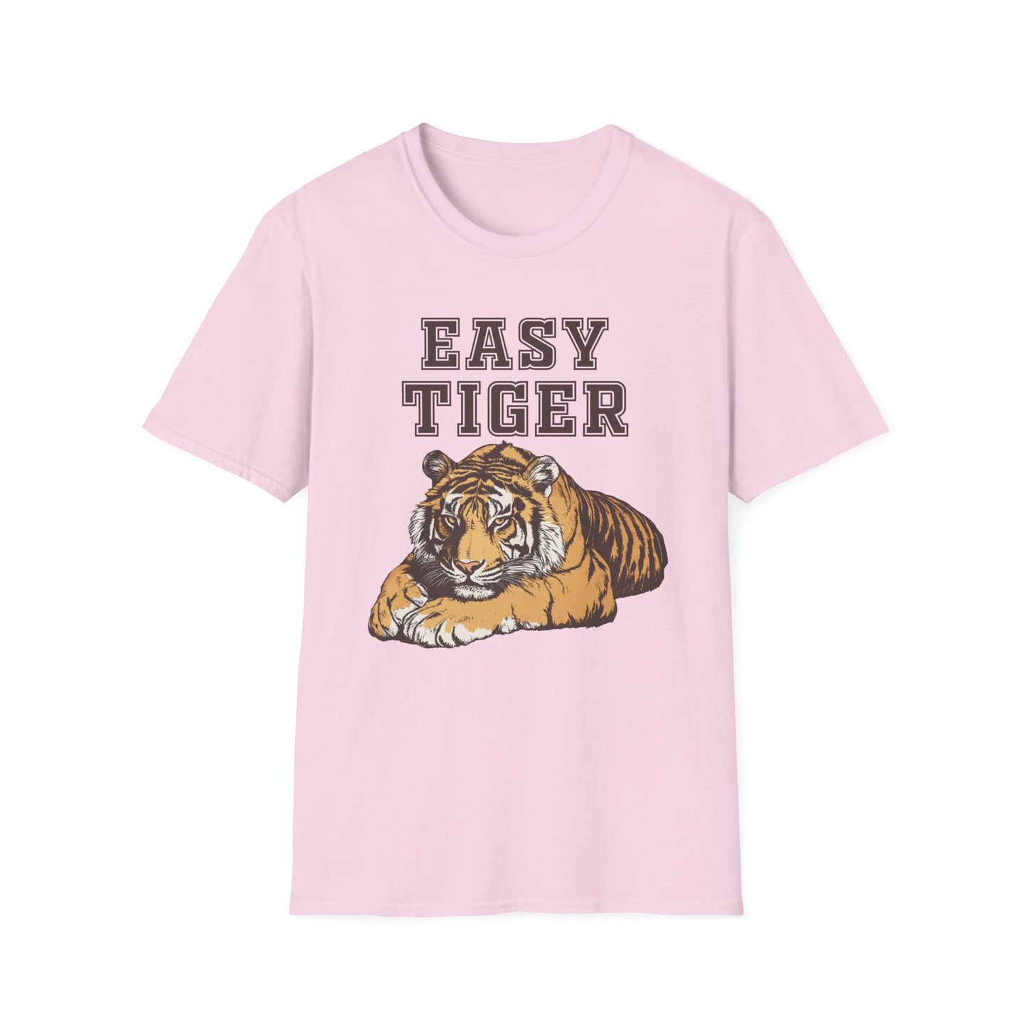 Easy Tiger Unisex Softstyle T-Shirt - Relaxed Graphic Tee for Animal Lovers