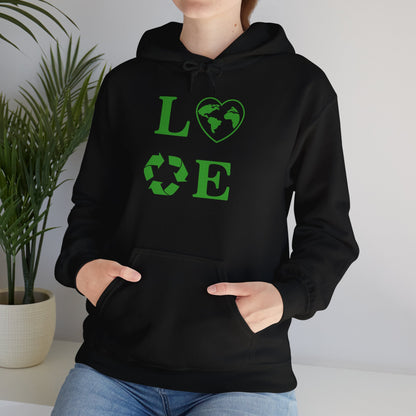 Love Heart Recycling Hoodie