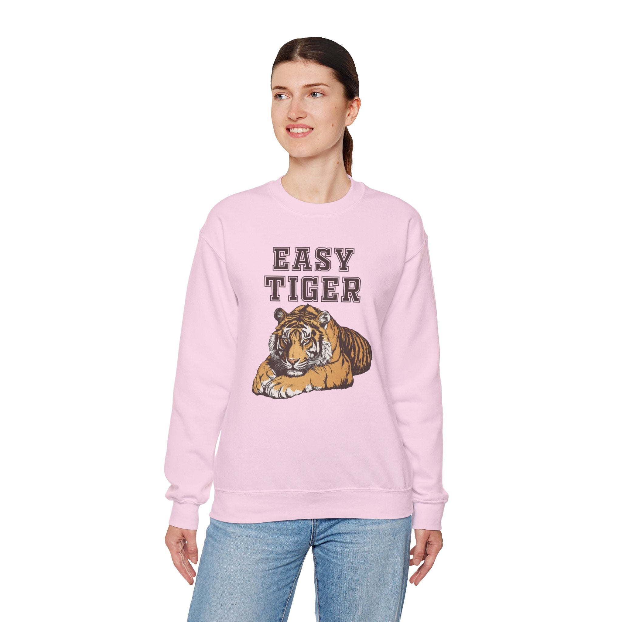 Easy Tiger Unisex Heavy Blend™ Crewneck Sweatshirt - Relaxed Comfort for Animal Lovers
