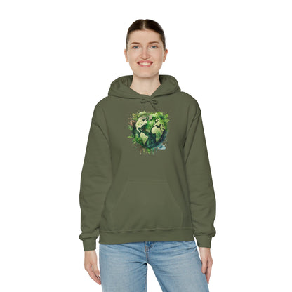 Eco-Friendly World Map Hooded Sweatshirt