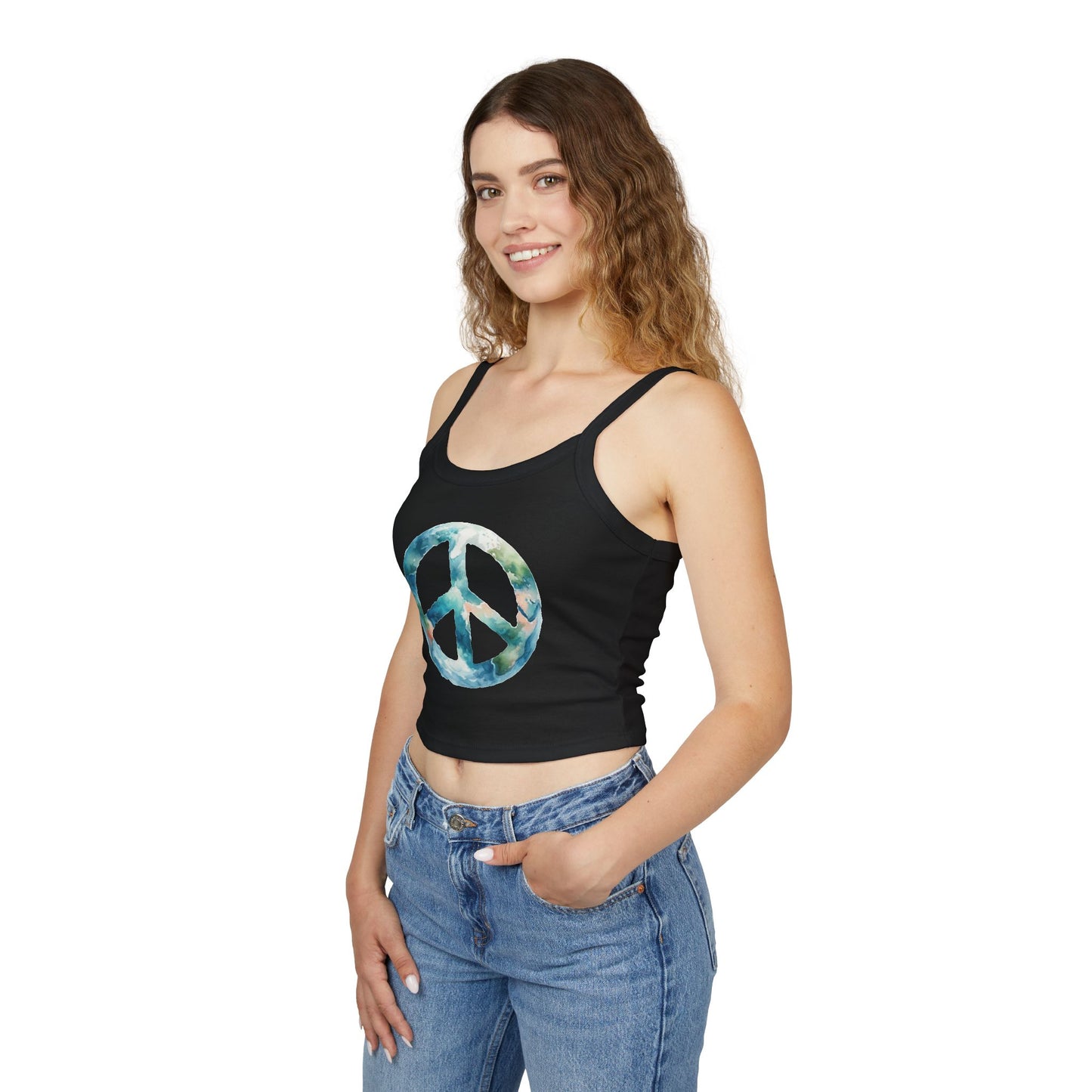 Peace Vibes Women's Spaghetti Strap Tank Top - Relaxed Summer Edition