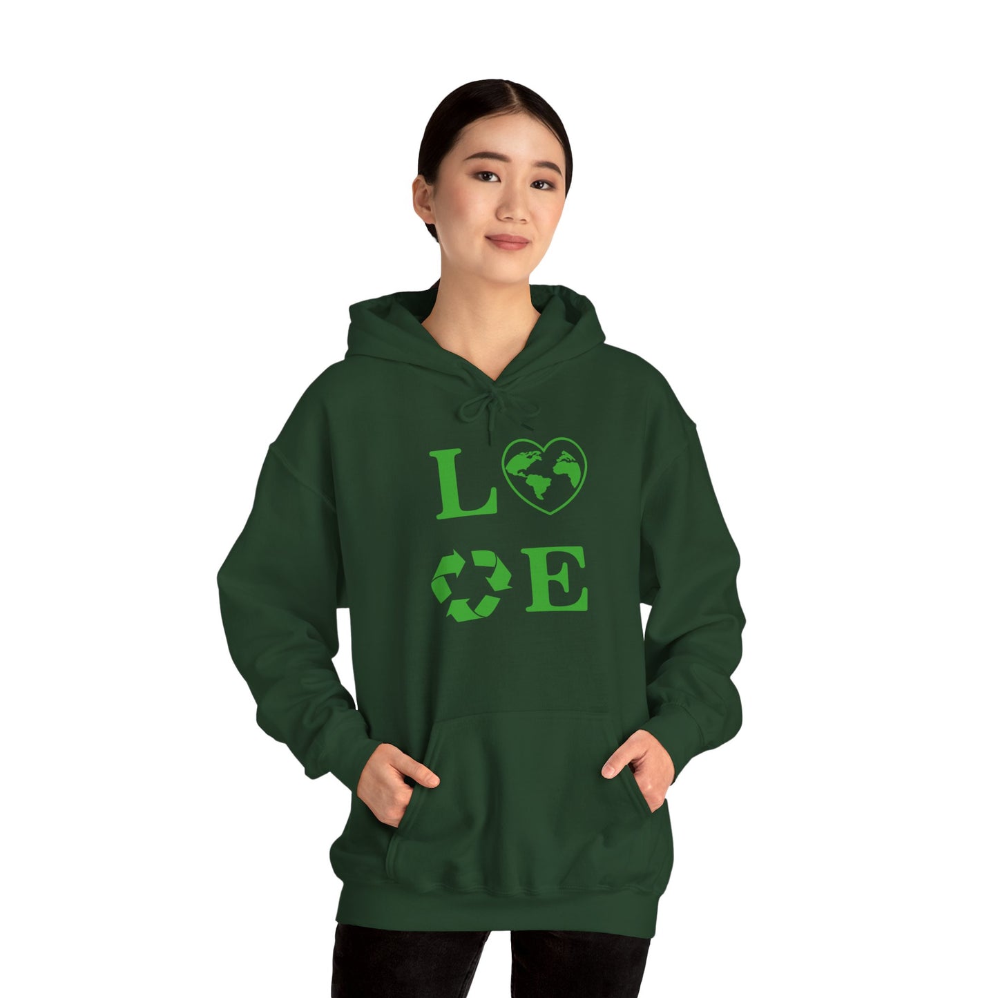 Love Heart Recycling Hoodie