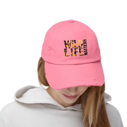 Unisex Distressed Cap - Wildlife Matters Adjustable Hat for Nature Lovers