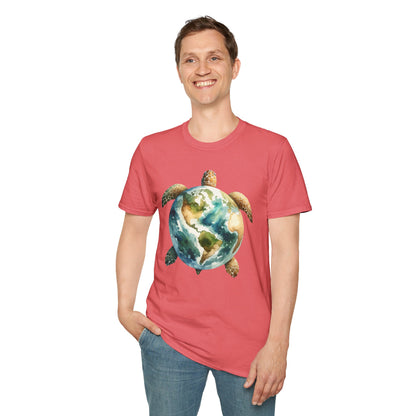 Eco-Friendly Turtle Graphic Unisex Softstyle T-Shirt