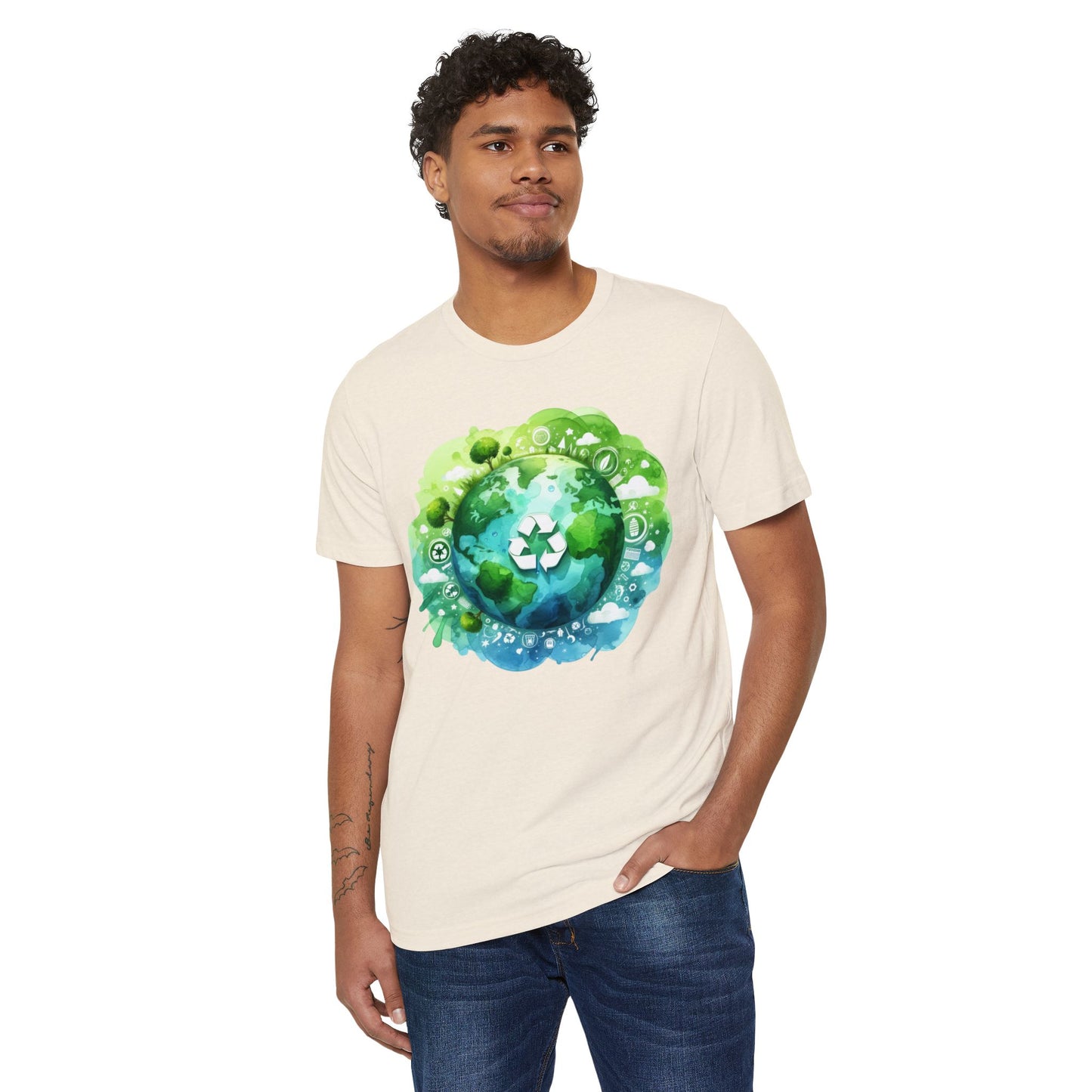 Eco-Friendly Unisex Organic T-Shirt | Recycle & Sustain Earth Design