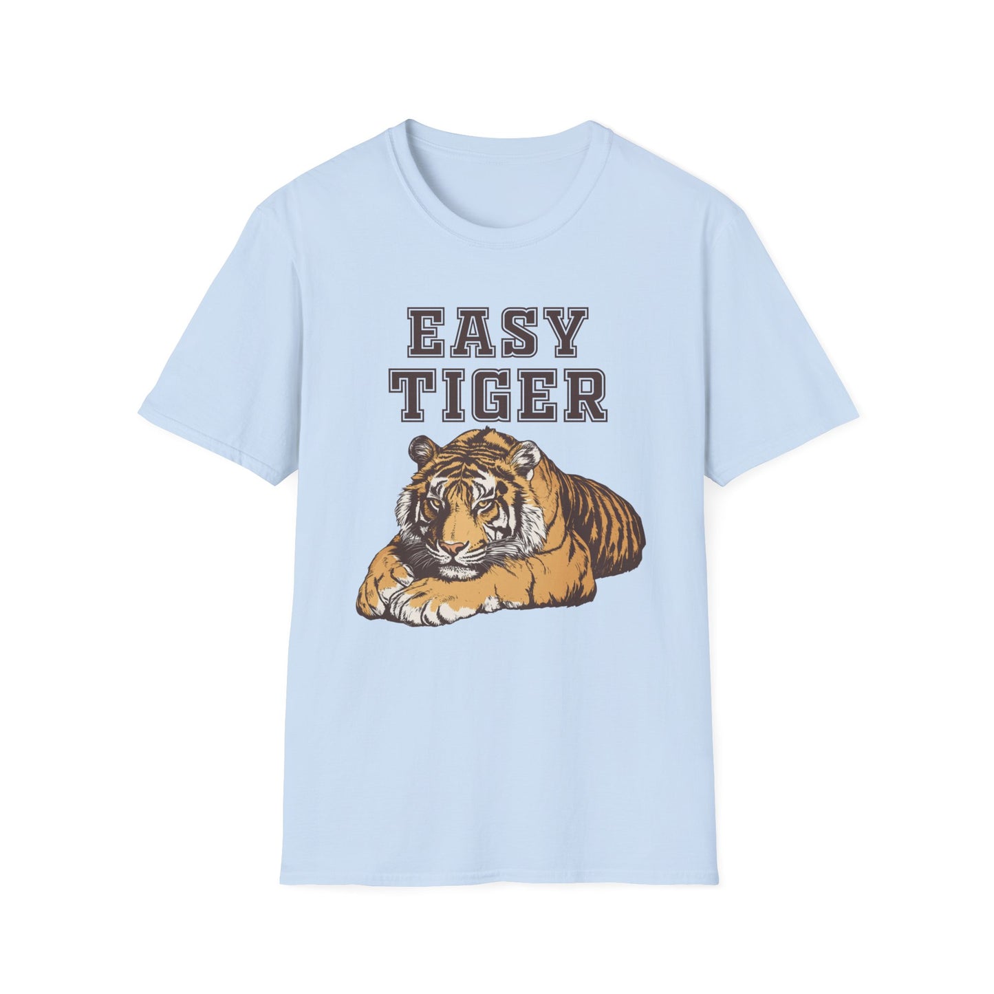 Easy Tiger Unisex Softstyle T-Shirt - Relaxed Graphic Tee for Animal Lovers