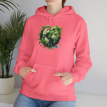 Eco-Friendly World Map Hooded Sweatshirt