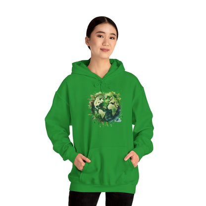 Eco-Friendly World Map Hooded Sweatshirt