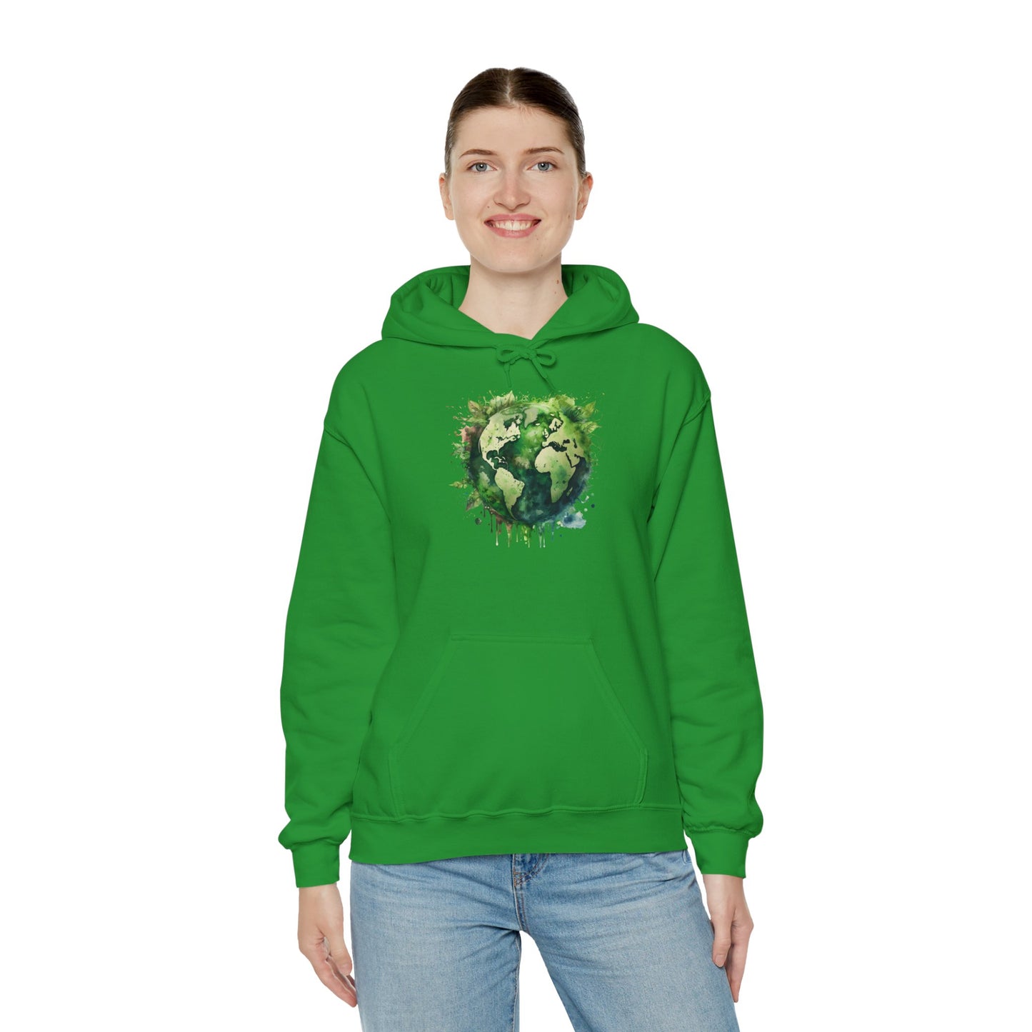 Eco-Friendly World Map Hooded Sweatshirt