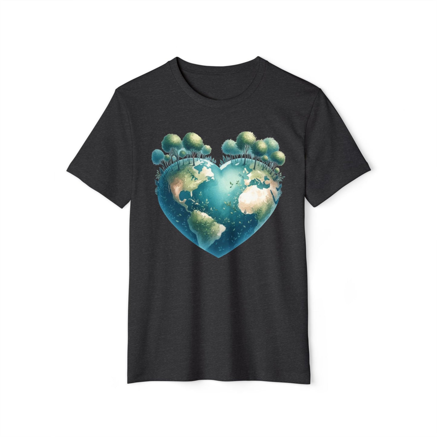 Eco-Friendly Heart Earth Unisex T-Shirt - Celebrate Nature & Sustainability