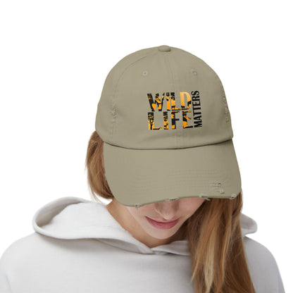 Unisex Distressed Cap - Wildlife Matters Adjustable Hat for Nature Lovers