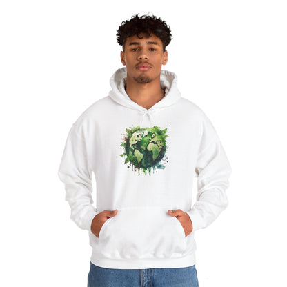 Eco-Friendly World Map Hooded Sweatshirt