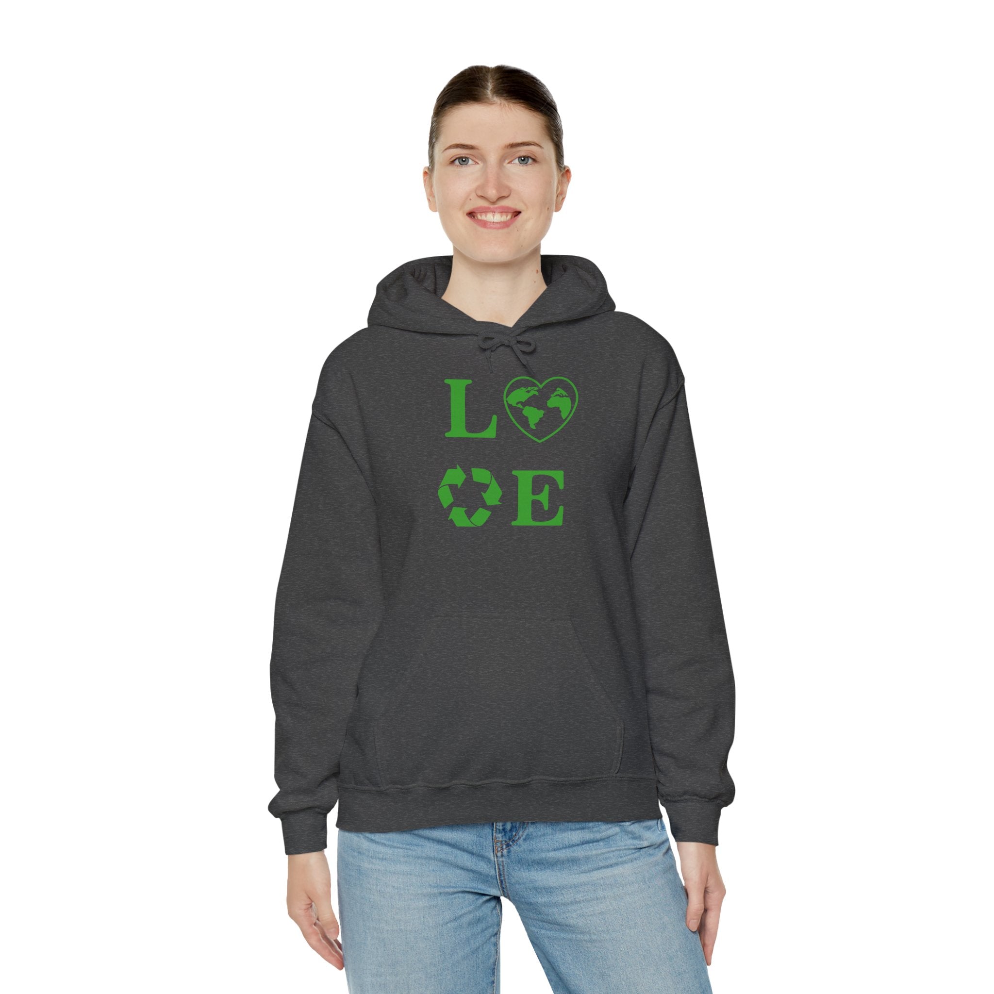 Love Heart Recycling Hoodie