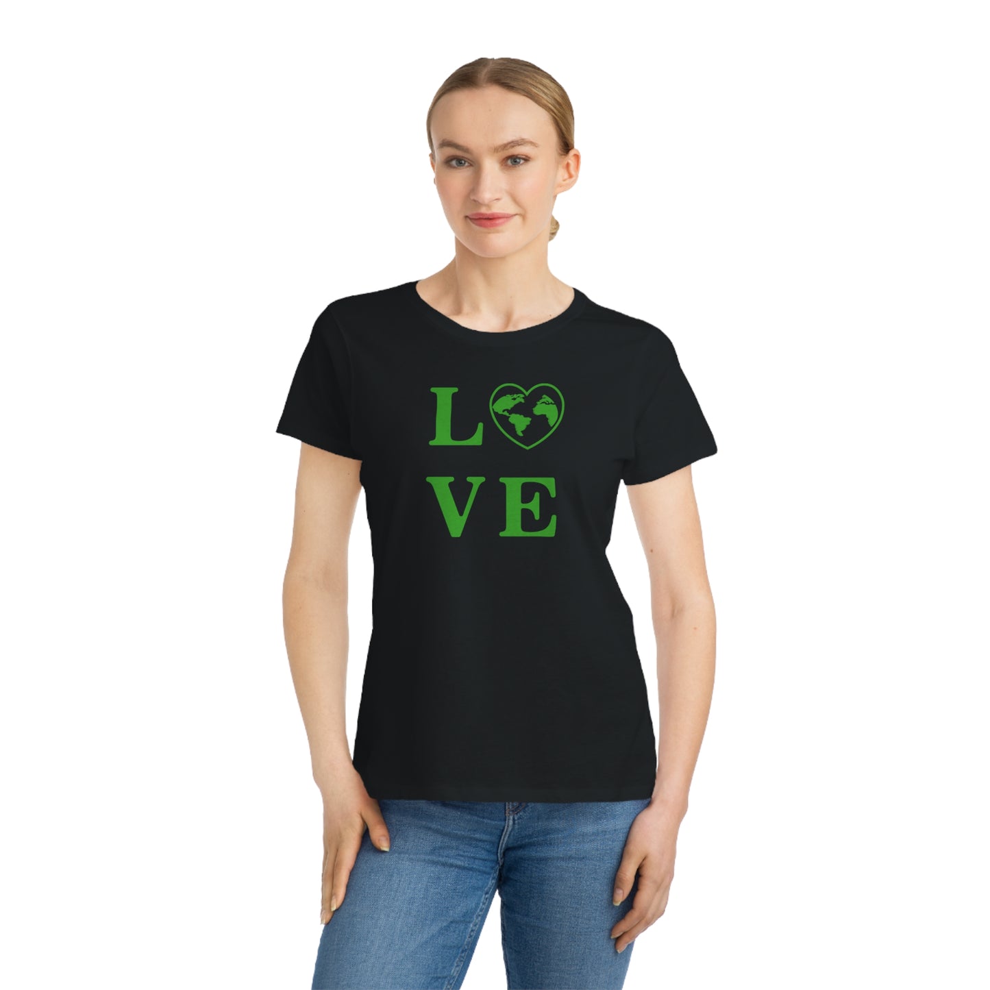 Eco-Friendly "Love" Graphic T-Shirt for Women - Celebrate the Planet