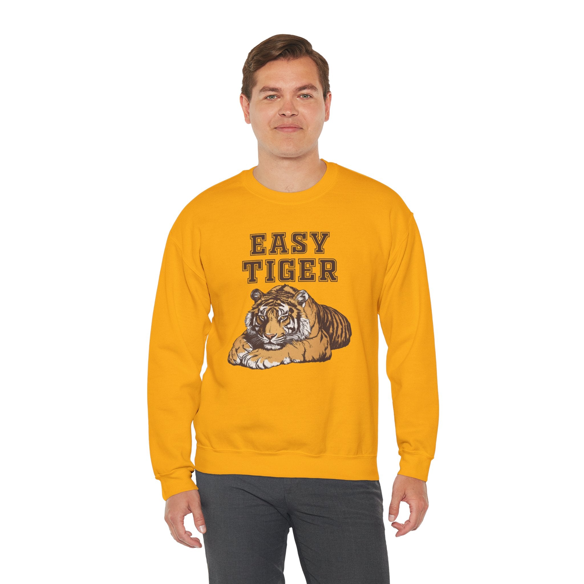 Easy Tiger Unisex Heavy Blend™ Crewneck Sweatshirt - Relaxed Comfort for Animal Lovers