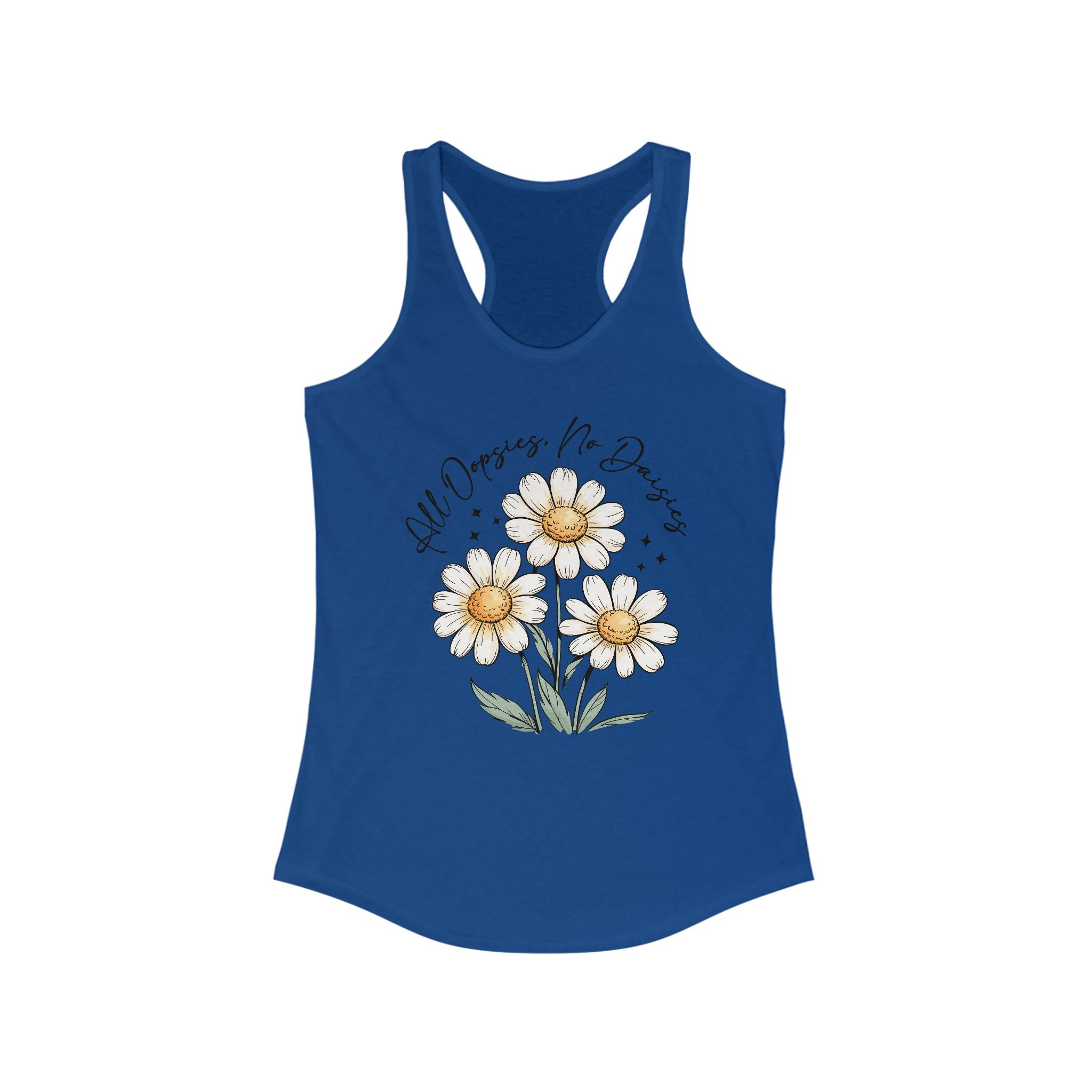 Women Floral Racerback Tank Top - All Dreams No Doubts