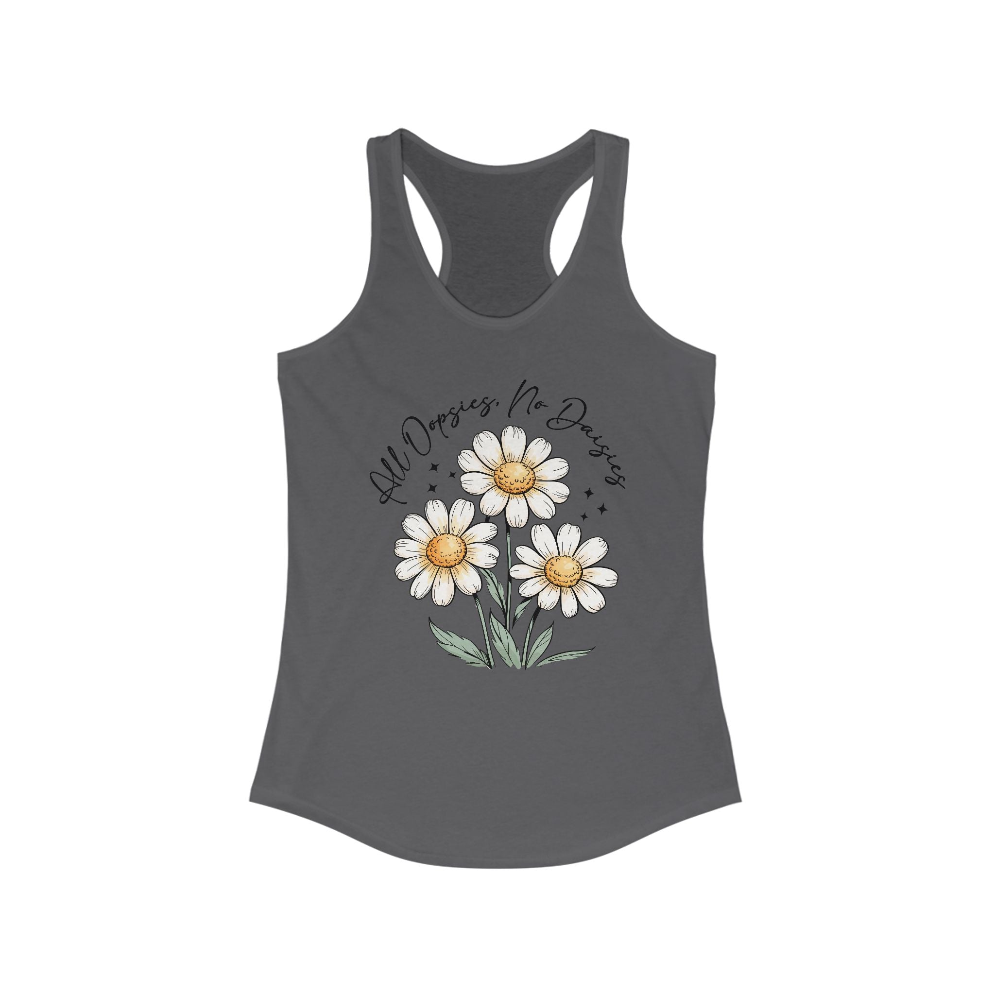 Women Floral Racerback Tank Top - All Dreams No Doubts