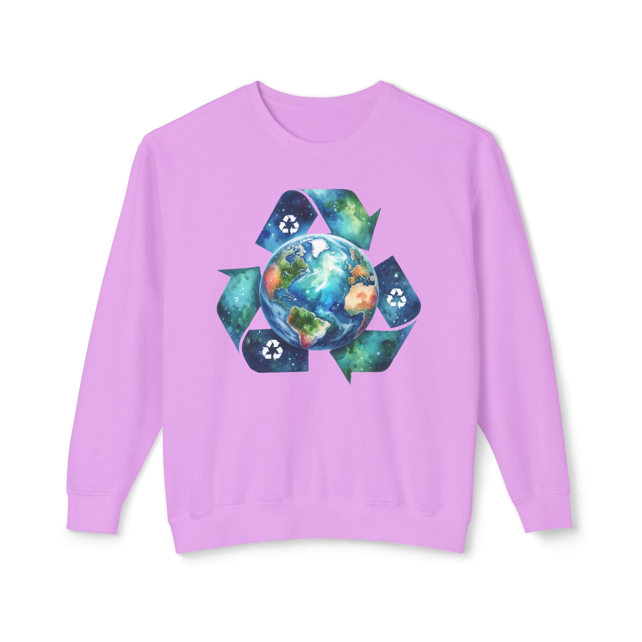 Eco-Friendly Earth Design Unisex Lightweight Crewneck Sweatshirt