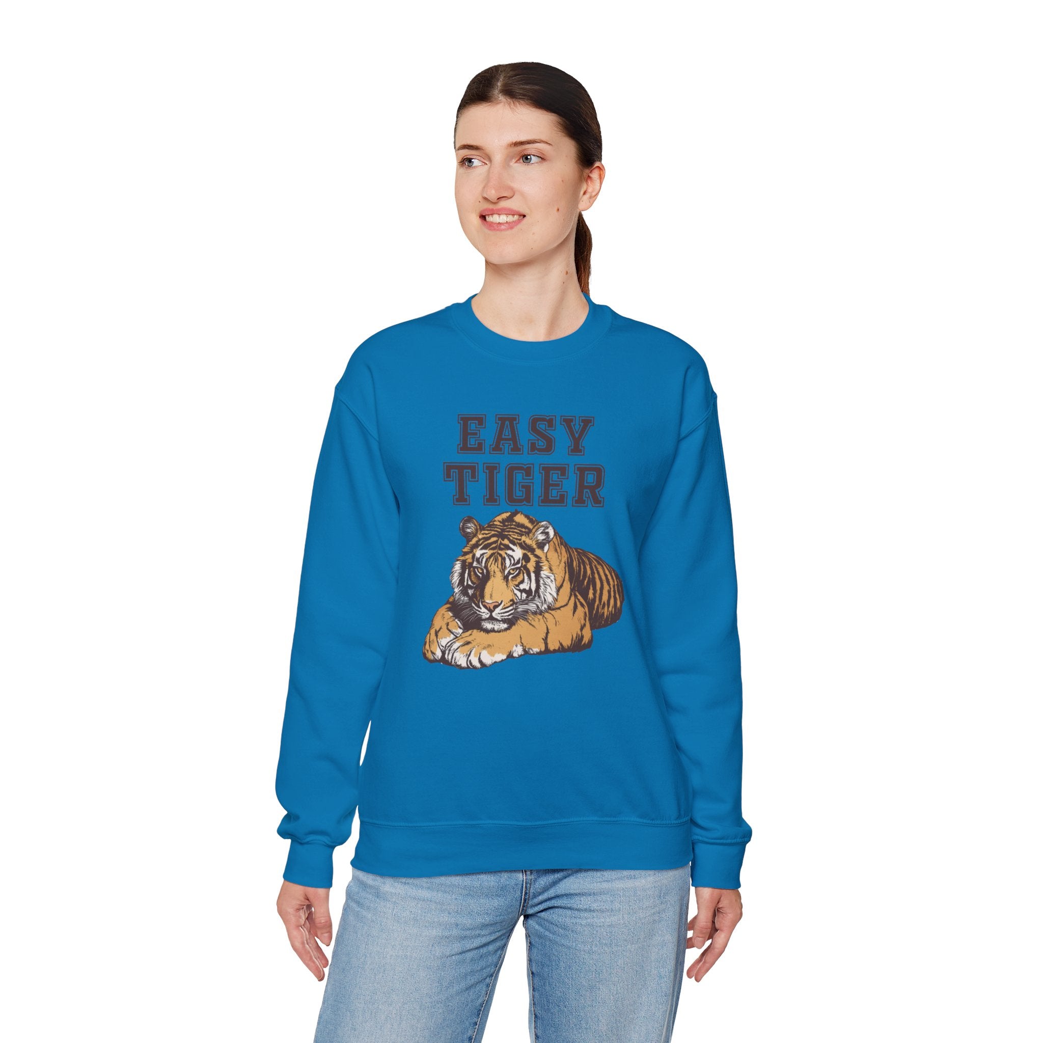 Easy Tiger Unisex Heavy Blend™ Crewneck Sweatshirt - Relaxed Comfort for Animal Lovers