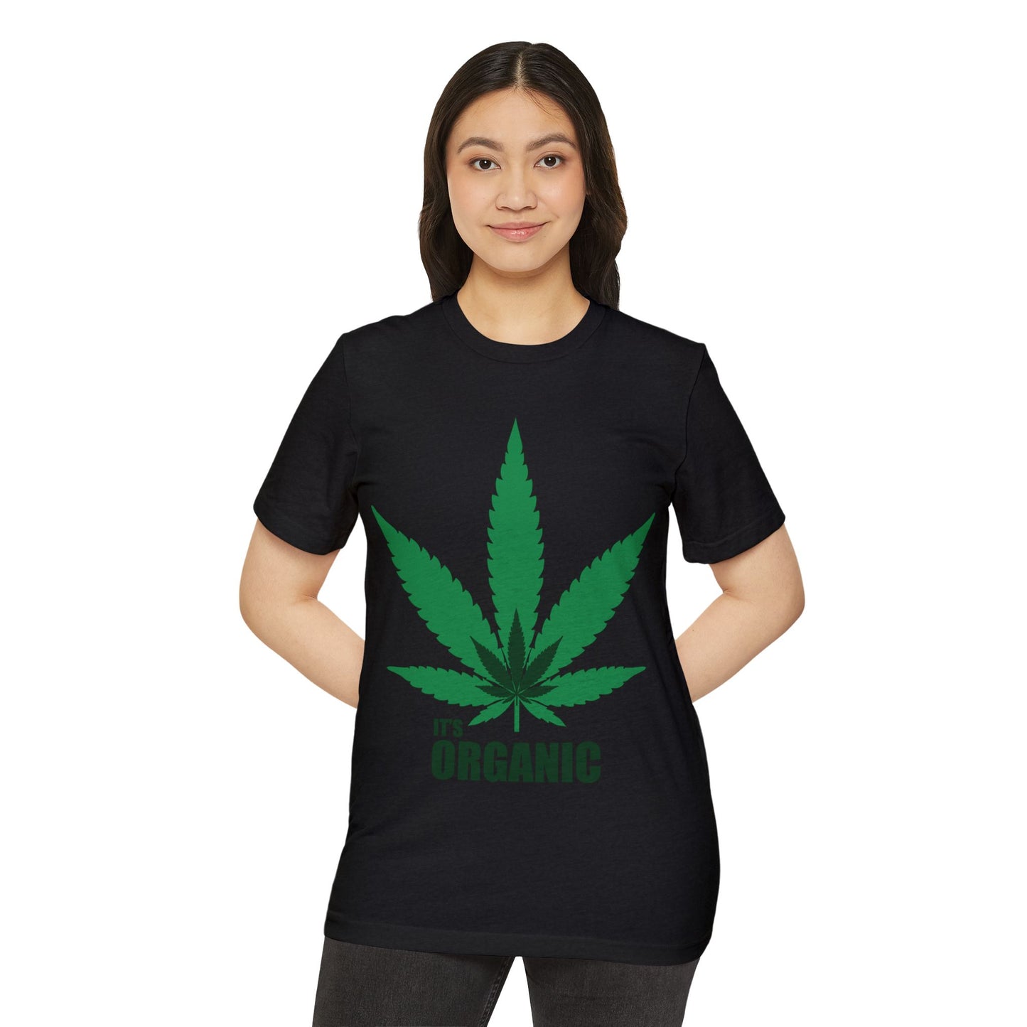 Eco-Friendly Organic T-Shirt with Leaf Design