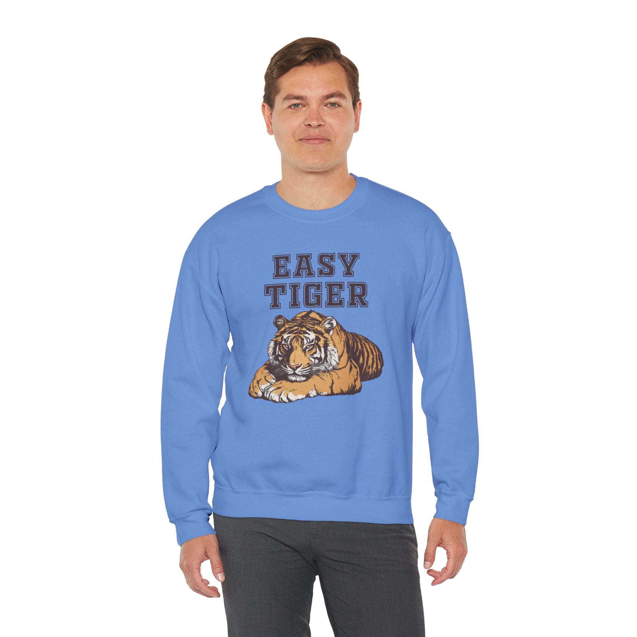 Easy Tiger Unisex Heavy Blend™ Crewneck Sweatshirt - Relaxed Comfort for Animal Lovers