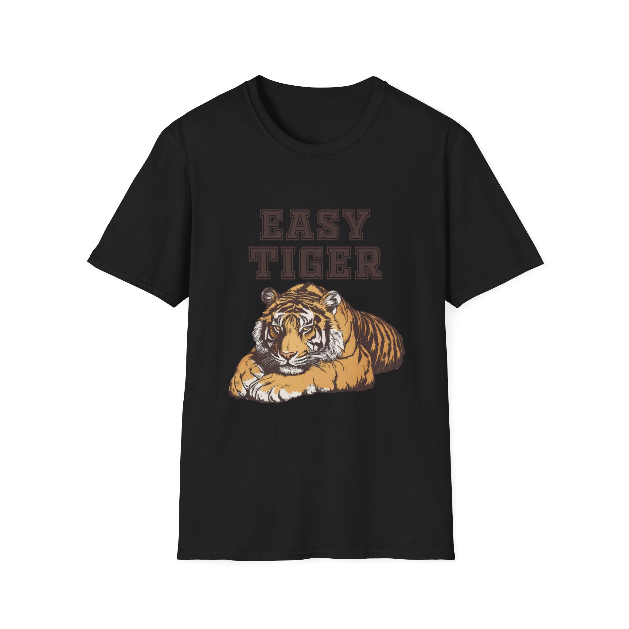 Easy Tiger Unisex Softstyle T-Shirt - Relaxed Graphic Tee for Animal Lovers