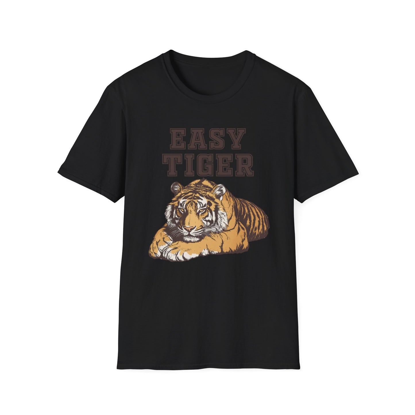 Easy Tiger Unisex Softstyle T-Shirt - Relaxed Graphic Tee for Animal Lovers