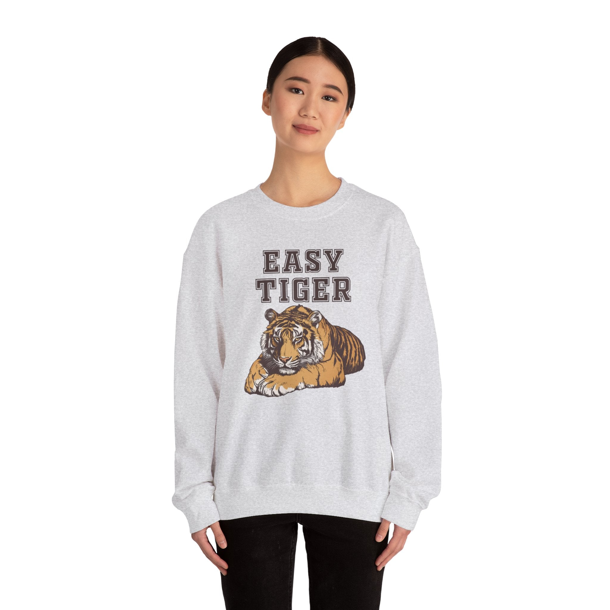 Easy Tiger Unisex Heavy Blend™ Crewneck Sweatshirt - Relaxed Comfort for Animal Lovers