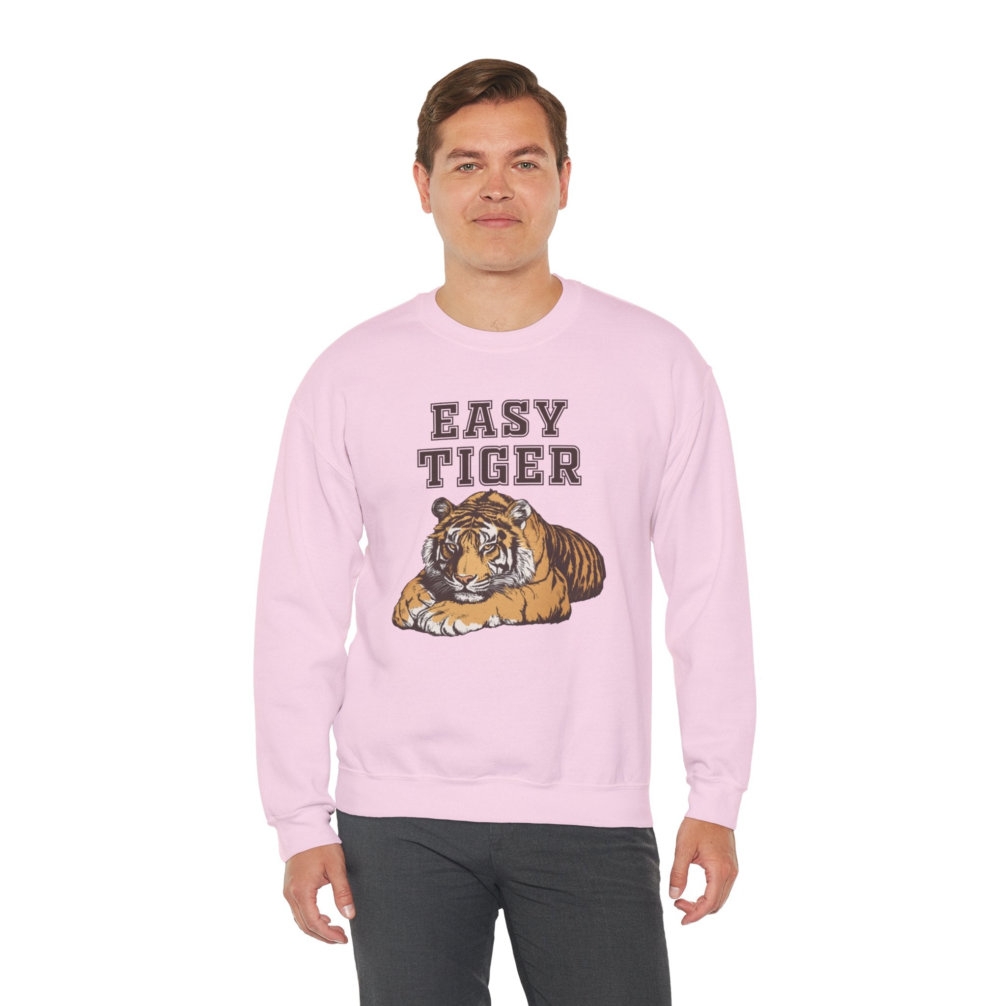 Easy Tiger Unisex Heavy Blend™ Crewneck Sweatshirt - Relaxed Comfort for Animal Lovers
