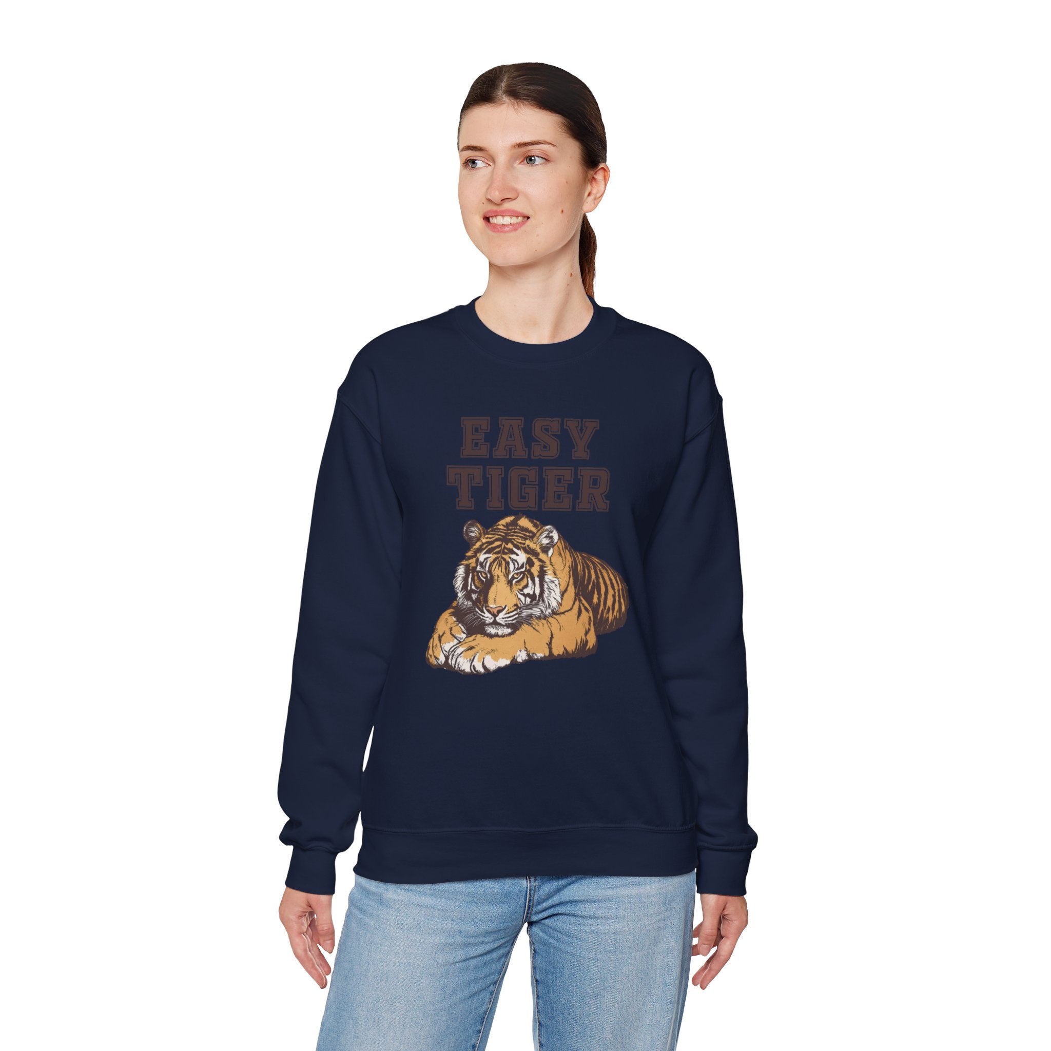 Easy Tiger Unisex Heavy Blend™ Crewneck Sweatshirt - Relaxed Comfort for Animal Lovers