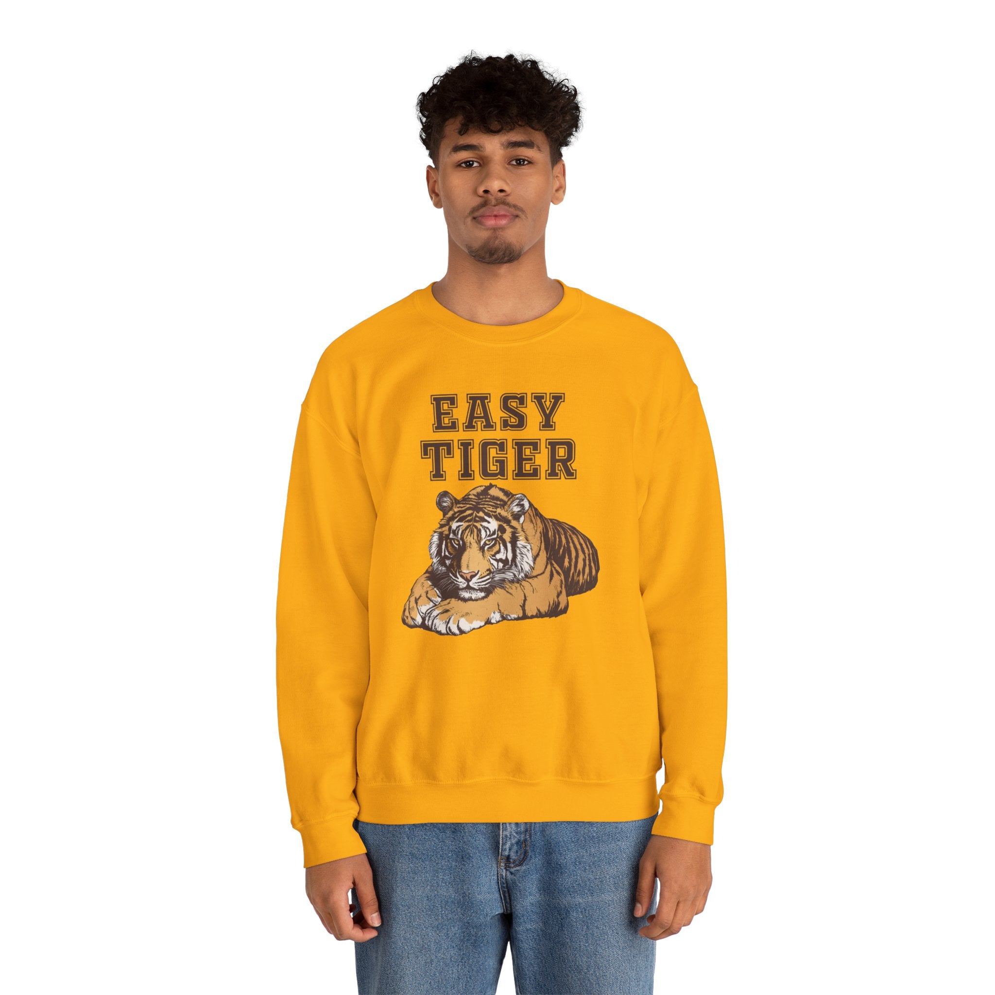 Easy Tiger Unisex Heavy Blend™ Crewneck Sweatshirt - Relaxed Comfort for Animal Lovers