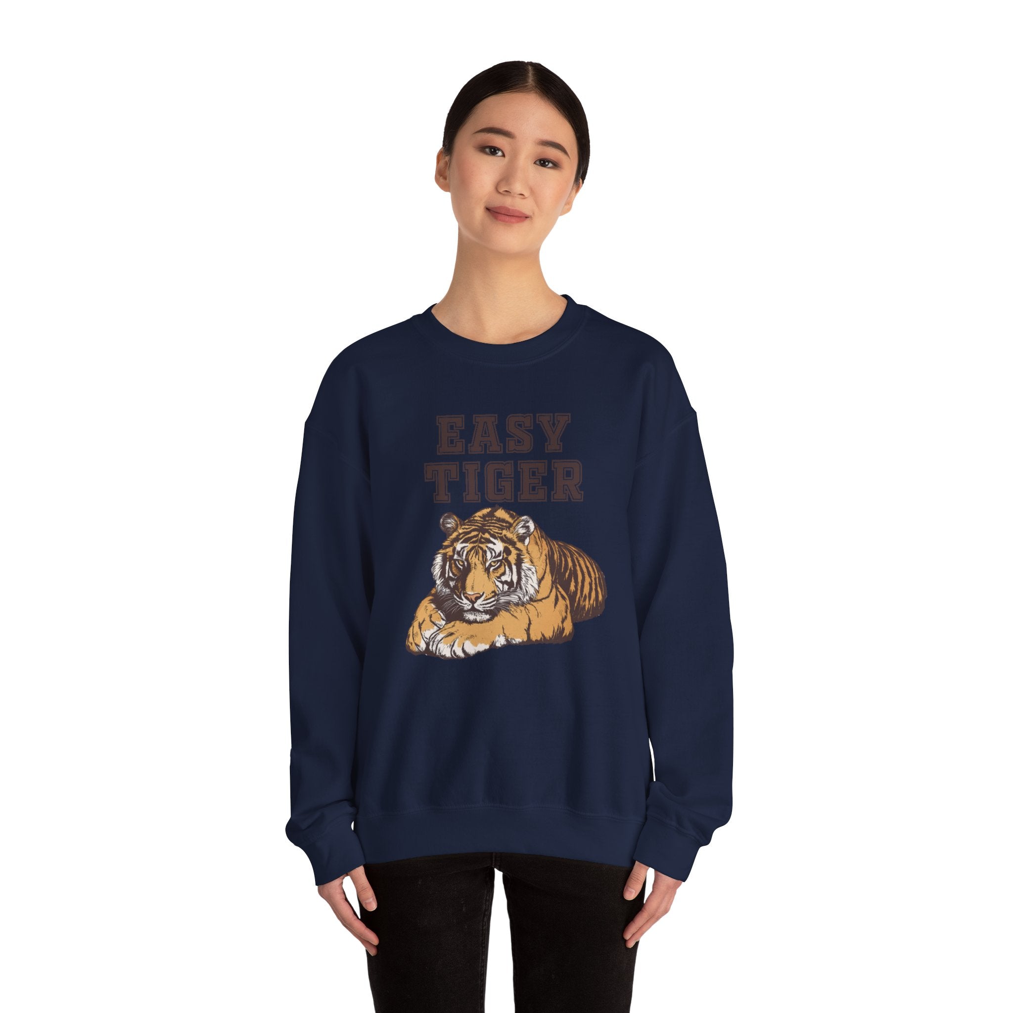 Easy Tiger Unisex Heavy Blend™ Crewneck Sweatshirt - Relaxed Comfort for Animal Lovers