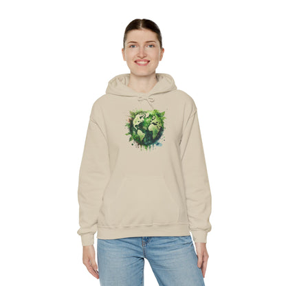 Eco-Friendly World Map Hooded Sweatshirt