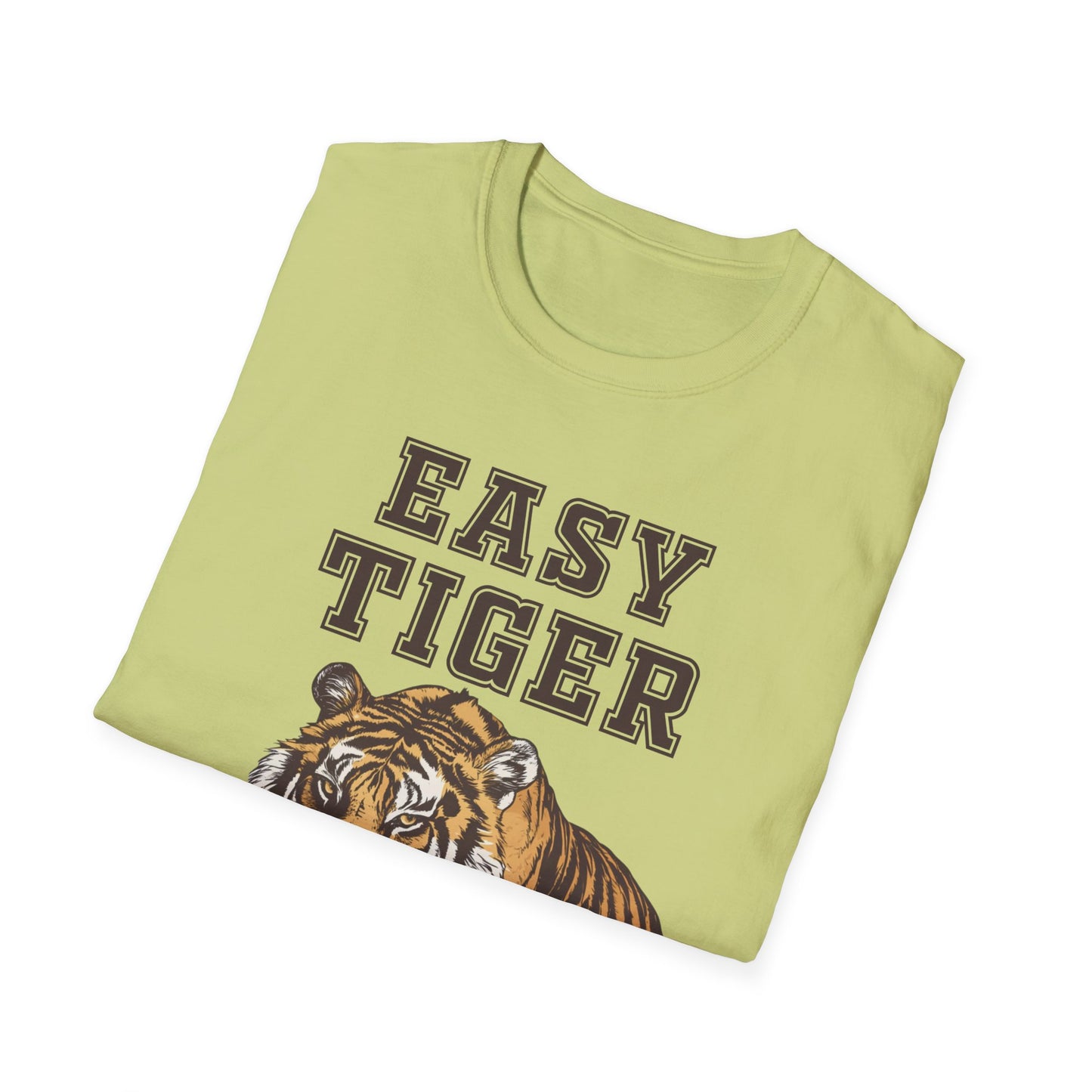 Easy Tiger Unisex Softstyle T-Shirt - Relaxed Graphic Tee for Animal Lovers