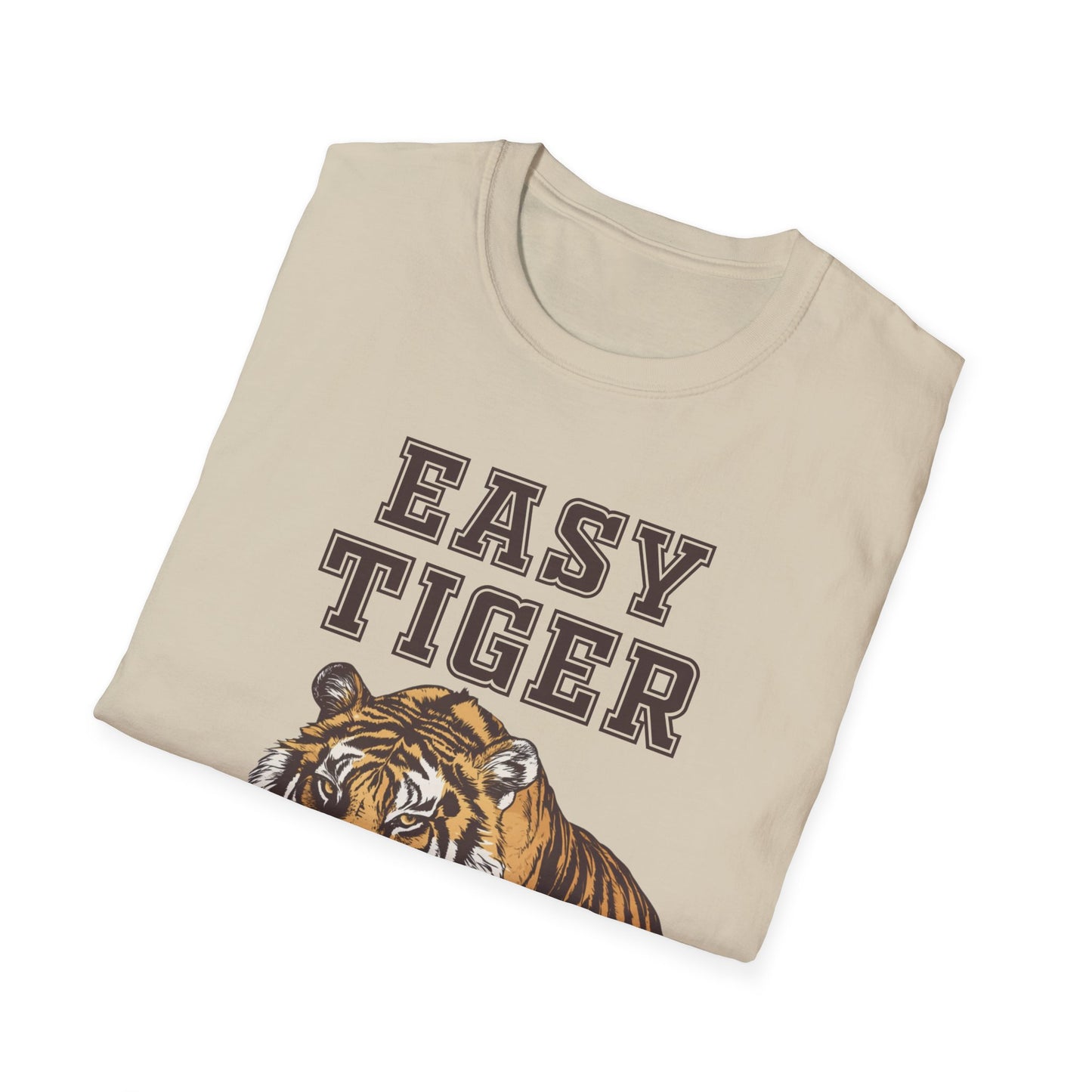 Easy Tiger Unisex Softstyle T-Shirt - Relaxed Graphic Tee for Animal Lovers