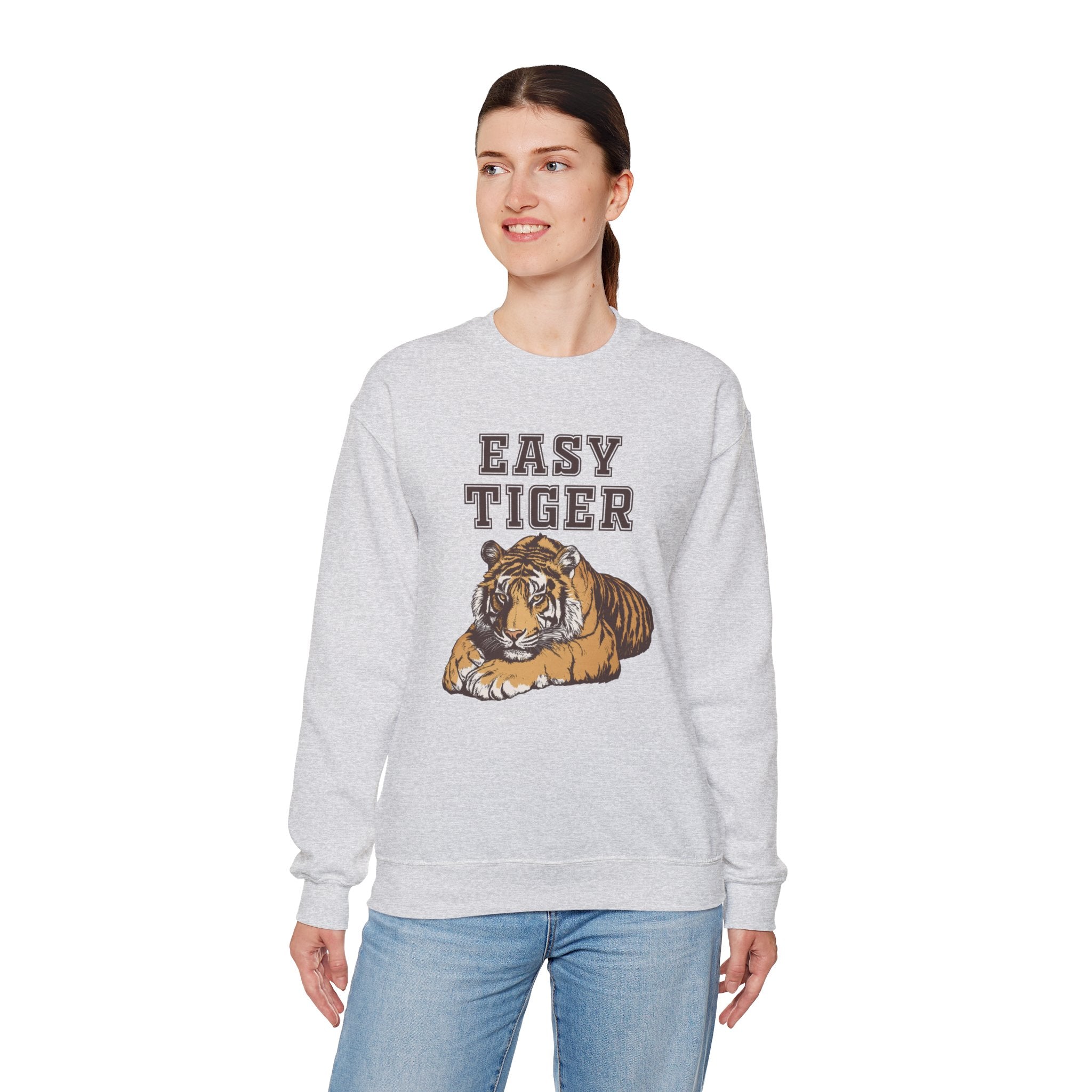 Easy Tiger Unisex Heavy Blend™ Crewneck Sweatshirt - Relaxed Comfort for Animal Lovers