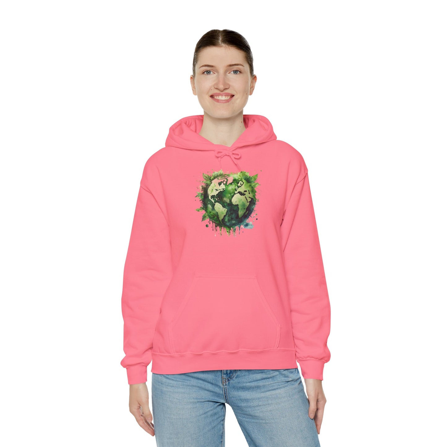 Eco-Friendly World Map Hooded Sweatshirt