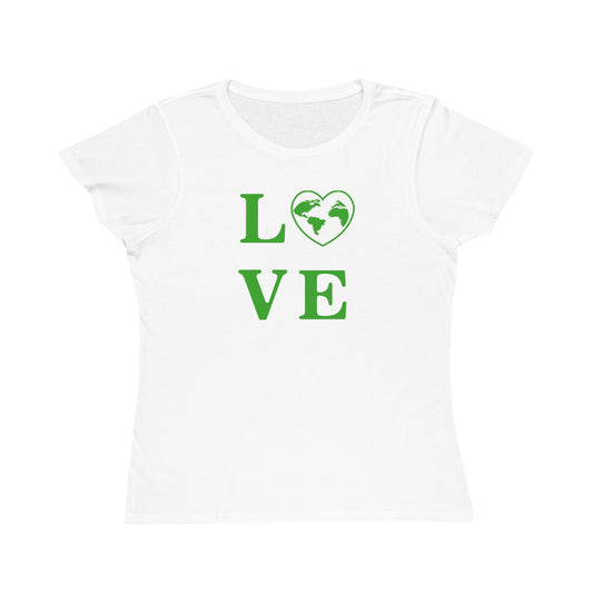 Eco-Friendly "Love" Graphic T-Shirt for Women - Celebrate the Planet