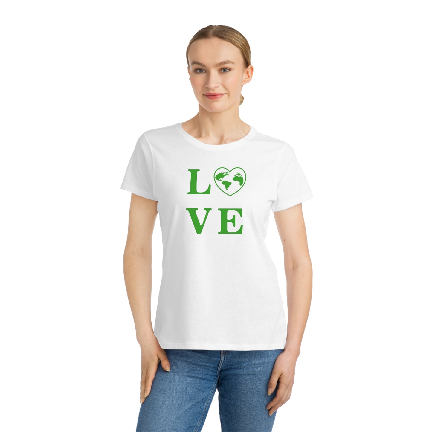 Eco-Friendly "Love" Graphic T-Shirt for Women - Celebrate the Planet